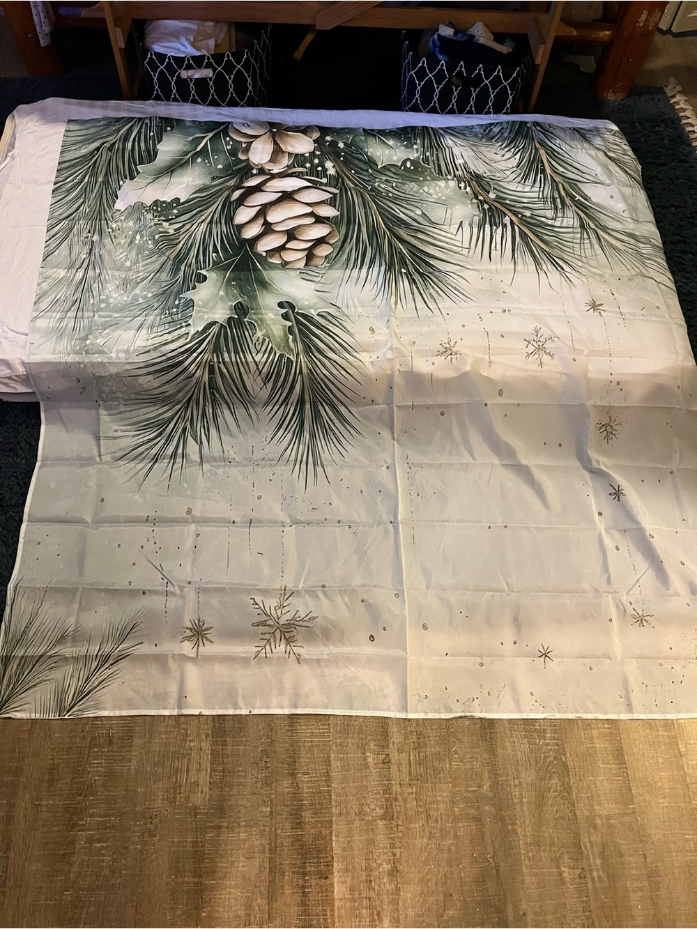 Pinecone & Evergreen Holiday Shower Curtains - Set of Two!